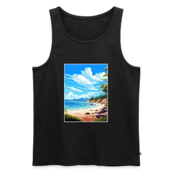 Abel Tasman Nationalpark Neuseeland Souvenir - Männer Premium Bio Tank Top - Schwarz - Vorne - AI Model Male 178 light (178cm)