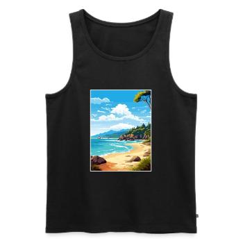 Abel Tasman Nationalpark Neuseeland Souvenir - Männer Premium Bio Tank Top - Schwarz - Vorne - AI Model Male 178 light (178cm)
