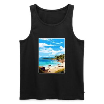 Abel Tasman Nationalpark Neuseeland Souvenir - Männer Premium Bio Tank Top - Schwarz - Vorne - AI Model Male 178 light (178cm)