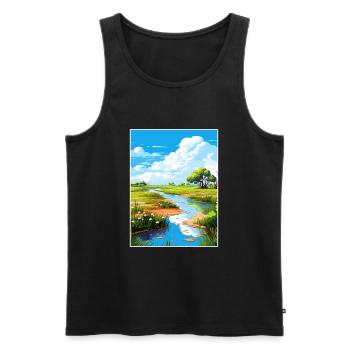 Parc national de Palo Verde Costa Rica affiche de voyage - Débardeur bio Premium Homme - noir - Devant - Michal (187cm)