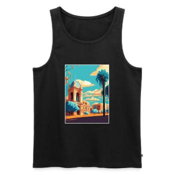 Adelaide Australien Vintage Reiseposter Souvenir - Männer Premium Bio Tank Top - Schwarz - Vorne - AI Model Male 178 light (178cm)