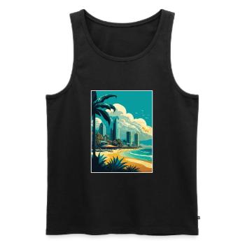 Gold Coast Australien Vintage Reiseposter WPA Kunst - Männer Premium Bio Tank Top - Schwarz - Vorne - Michal (187cm)