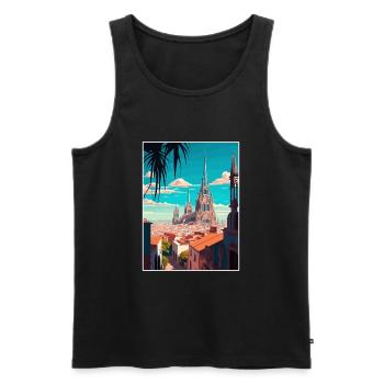 Guadalajara Decoration Vintage Travel Poster WPA - Men's Premium Organic Tank Top - black - Front - Michal (187cm)