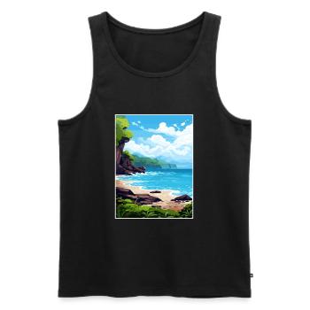 Papagayo Halbinsel Costa Rica Reiseposter - Männer Premium Bio Tank Top - Schwarz - Vorne - Michal (187cm)