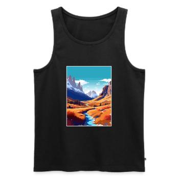 San Juan Argentina Vintage Travel Poster Souvenir - Men's Premium Organic Tank Top - black - Front - Michal (187cm)