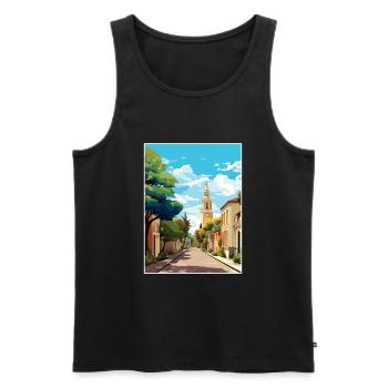 Santa Rosa Argentina Vintage Travel Poster WPA Art - Men's Premium Organic Tank Top - black - Front - Michal (187cm)