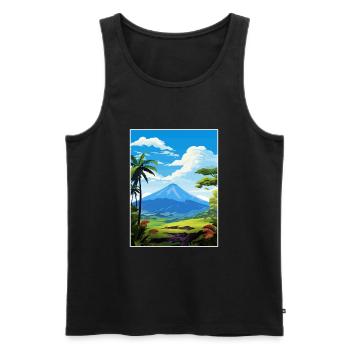La Fortuna Costa Rica Vintage Reiseposter WPA - Männer Premium Bio Tank Top - Schwarz - Vorne - Michal (187cm)