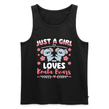Koala Marsupial Zoo - Men's Premium Organic Tank Top - black - Front - AI Model Male 178 light (178cm)