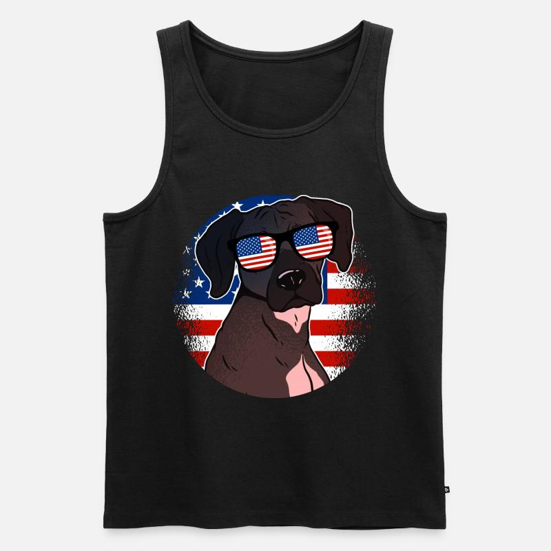 USA - Männer Premium Bio Tank Top - Schwarz