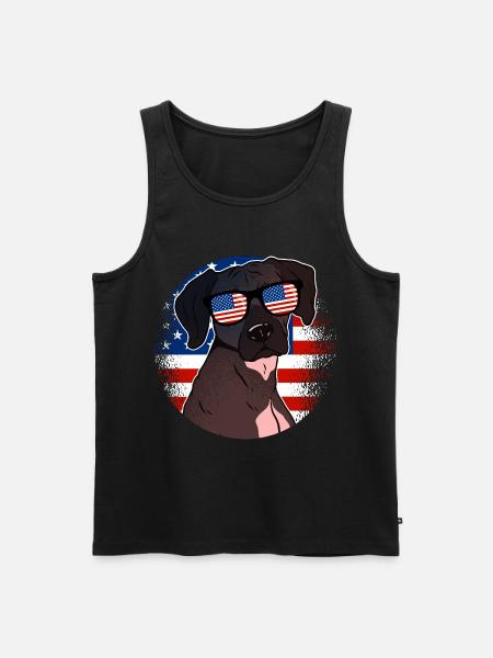 Usa - Men's Premium Organic Tank Top - black
