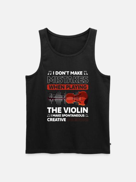 Musician, Violinist, Classical, String Instrument - Men's Premium Organic Tank Top - black