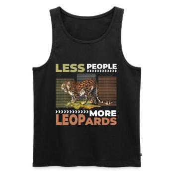 Safari Big Cat Cat Animal Welfare - Men's Premium Organic Tank Top - black - Front - AI Model Male 178 light (178cm)