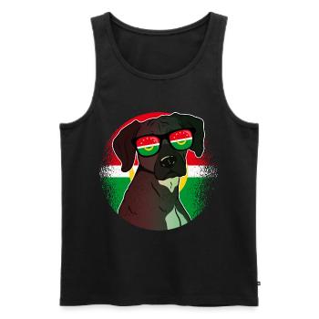 Union des Arabischen Maghreb - Männer Premium Bio Tank Top - Schwarz - Vorne - AI Model Male 178 light (178cm)