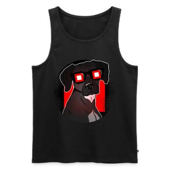 Baster - Männer Premium Bio Tank Top - Schwarz - Vorne - AI Model Male 178 light (178cm)
