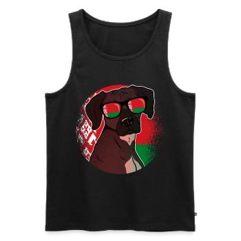 Belarus - Men's Premium Organic Tank Top - black - Front - AI Model Male 178 light (178cm)