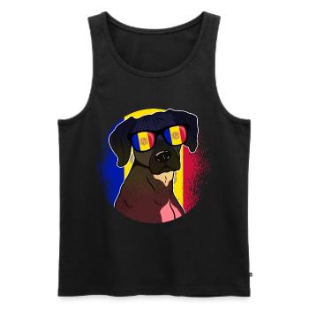 Andorra - Men's Premium Organic Tank Top - black - Front - AI Model Male 178 light (178cm)