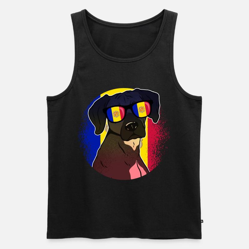 Andorra - Männer Premium Bio Tank Top - Schwarz