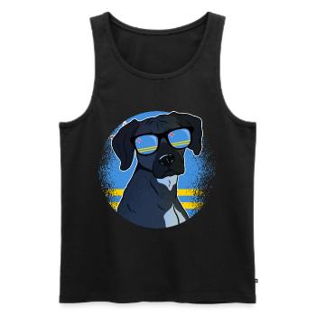 Aruba - Männer Premium Bio Tank Top - Schwarz - Vorne - AI Model Male 178 light (178cm)