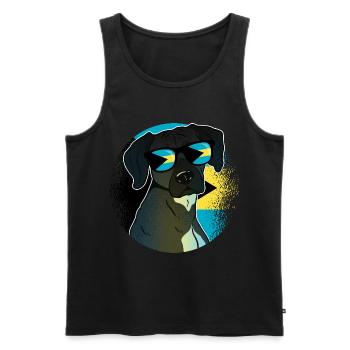 Bahamas - Men's Premium Organic Tank Top - black - Front - AI Model Male 178 light (178cm)