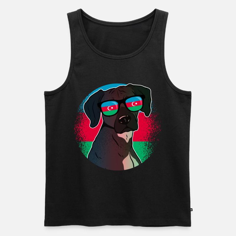 Aserbaidschan - Männer Premium Bio Tank Top - Schwarz