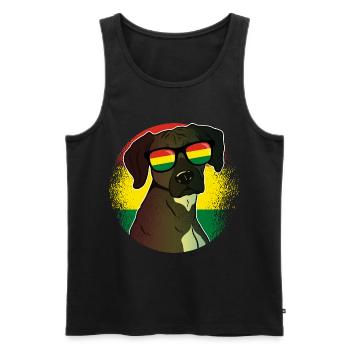 Bolivia - Men's Premium Organic Tank Top - black - Front - AI Model Male 178 light (178cm)