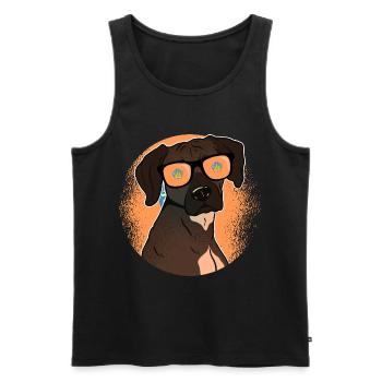 Bali - Men's Premium Organic Tank Top - black - Front - AI Model Male 178 light (178cm)