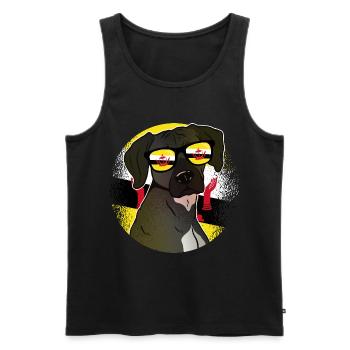 Brunei - Männer Premium Bio Tank Top - Schwarz - Vorne - AI Model Male 178 light (178cm)