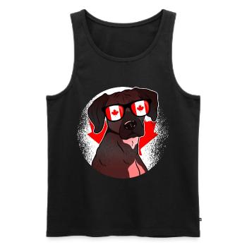 Canada - Men's Premium Organic Tank Top - black - Front - Michal (187cm)