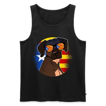 Catalonia - Men's Premium Organic Tank Top - black - Front - AI Model Male 178 light (178cm)
