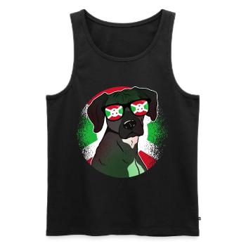 Burundi - Männer Premium Bio Tank Top - Schwarz - Vorne - AI Model Male 178 light (178cm)
