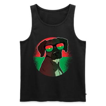 Burkina Faso - Men's Premium Organic Tank Top - black - Front - AI Model Male 178 light (178cm)