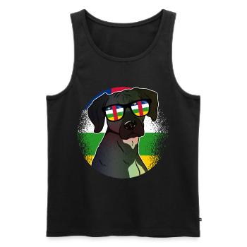 Central African Republic - Men's Premium Organic Tank Top - black - Front - AI Model Male 178 light (178cm)