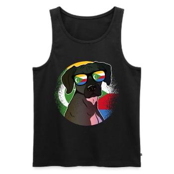 Komoren - Männer Premium Bio Tank Top - Schwarz - Vorne - AI Model Male 178 light (178cm)