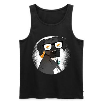 Zypern - Männer Premium Bio Tank Top - Schwarz - Vorne - AI Model Male 178 light (178cm)