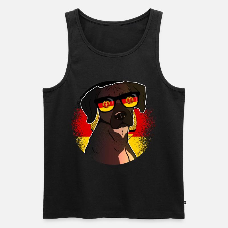 DDR - Männer Premium Bio Tank Top - Schwarz