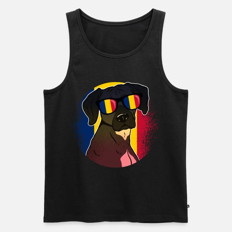 Tschad - Männer Premium Bio Tank Top - Schwarz