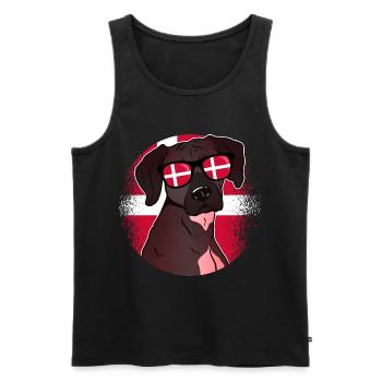 Denmark - Men's Premium Organic Tank Top - black - Front - Michal (187cm)