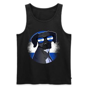 El Salvador - Männer Premium Bio Tank Top - Schwarz - Vorne - AI Model Male 178 light (178cm)