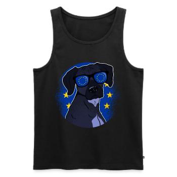 Europäische Union - Männer Premium Bio Tank Top - Schwarz - Vorne - AI Model Male 178 light (178cm)