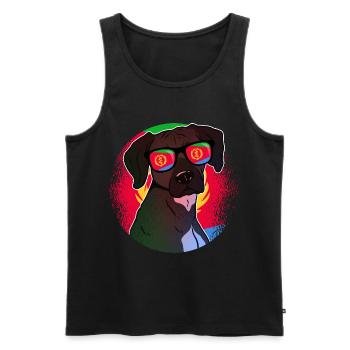 Eritrea - Männer Premium Bio Tank Top - Schwarz - Vorne - AI Model Male 178 light (178cm)