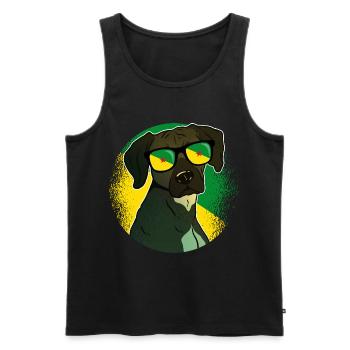 Französisch-Guayana - Männer Premium Bio Tank Top - Schwarz - Vorne - AI Model Male 178 light (178cm)
