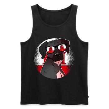 Gibraltar - Männer Premium Bio Tank Top - Schwarz - Vorne - AI Model Male 178 light (178cm)