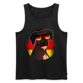 Germany - Men's Premium Organic Tank Top - black - Front - AI Model Male 178 light (178cm)