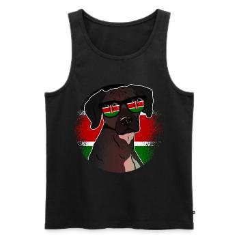 Kenia - Männer Premium Bio Tank Top - Schwarz - Vorne - AI Model Male 178 light (178cm)