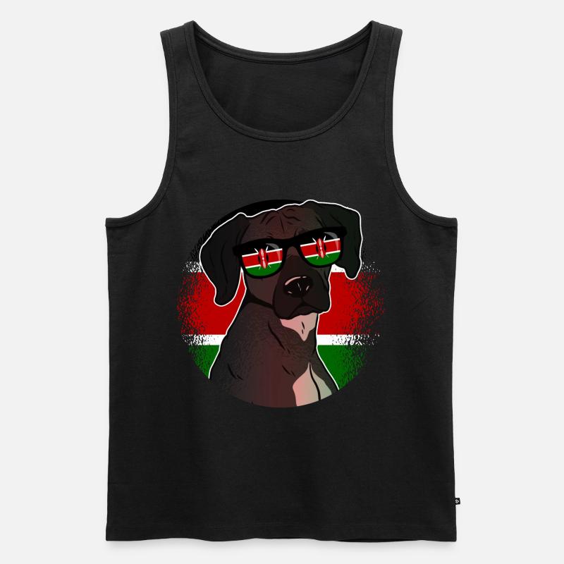 Kenia - Männer Premium Bio Tank Top - Schwarz