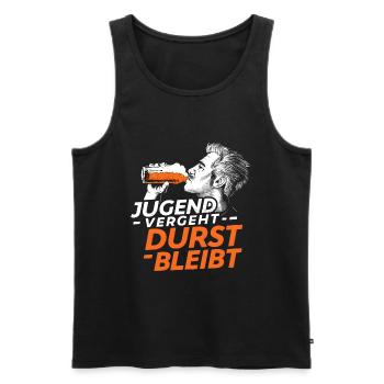 Jugend geht Durst bleibt - Vatertag Geschenk - Männer Premium Bio Tank Top - Schwarz - Vorne - Michal (187cm)