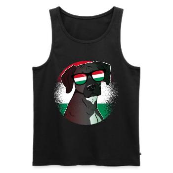 Ungarn - Männer Premium Bio Tank Top - Schwarz - Vorne - AI Model Male 178 light (178cm)