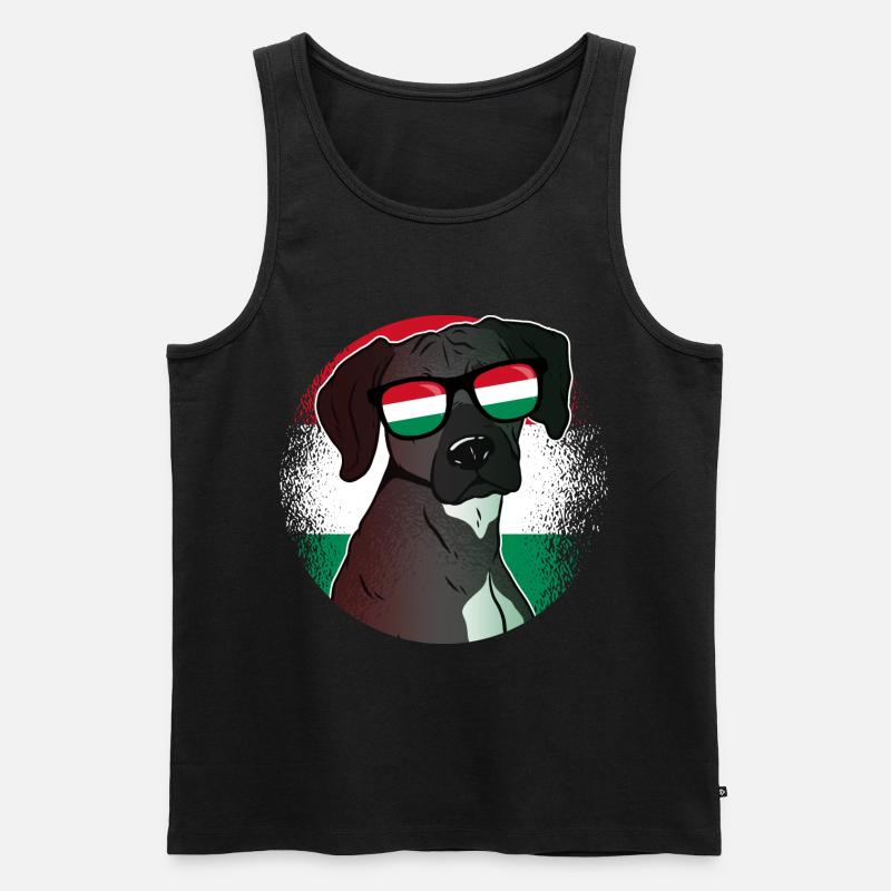 Ungarn - Männer Premium Bio Tank Top - Schwarz