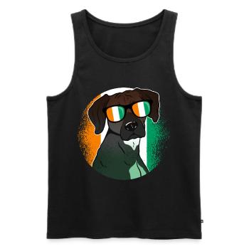 Ivory Coast - Men's Premium Organic Tank Top - black - Front - AI Model Male 178 light (178cm)