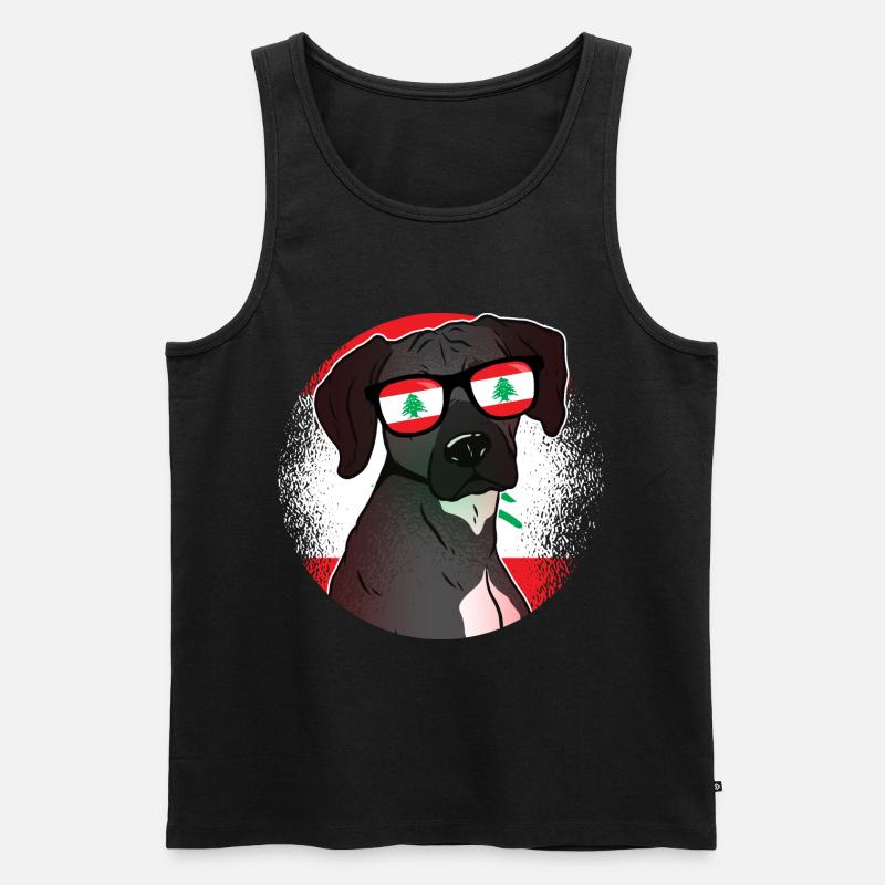 Libanon - Männer Premium Bio Tank Top - Schwarz